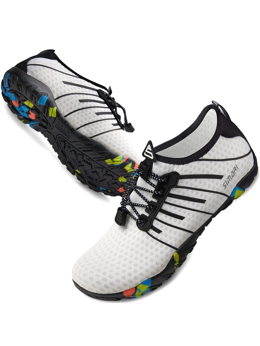 SIMARI Water Shoes Women's Size 6 White Quick Dry Barefoot Beach Pool Swim Surf